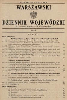Warszawski Dziennik Wojewódzki : dla obszaru Województwa Warszawskiego. 1930, nr 8