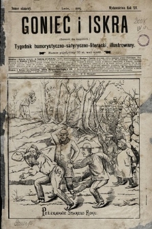 Goniec i Iskra : dziennik dla wszystkich : tygodnik humorystyczno-satyryczno-literacki, illustrowany. 1892, nr 1