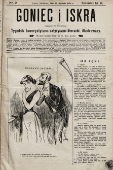 Goniec i Iskra : dziennik dla wszystkich : tygodnik humorystyczno-satyryczno-literacki, illustrowany. 1892, nr 2