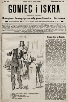 Goniec i Iskra : dziennik dla wszystkich : czasopismo humorystyczno-satyryczno-literackie, illustrowane. 1892, nr 5