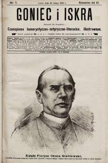 Goniec i Iskra : dziennik dla wszystkich : czasopismo humorystyczno-satyryczno-literackie, illustrowane. 1892, nr 7