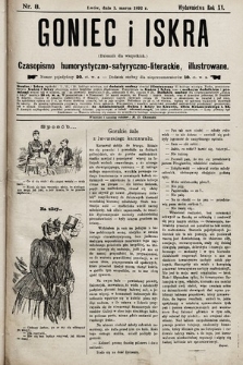 Goniec i Iskra : dziennik dla wszystkich : czasopismo humorystyczno-satyryczno-literackie, illustrowane. 1892, nr 8