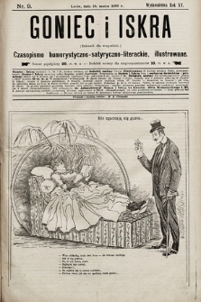 Goniec i Iskra : dziennik dla wszystkich : czasopismo humorystyczno-satyryczno-literackie, illustrowane. 1892, nr 9