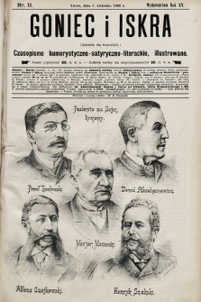 Goniec i Iskra : dziennik dla wszystkich : czasopismo humorystyczno-satyryczno-literackie, illustrowane. 1892, nr 11