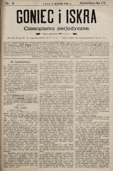 Goniec i Iskra : czasopismo perjodyczne. 1896, nr 4