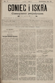 Goniec i Iskra : czasopismo perjodyczne. 1896, nr 7