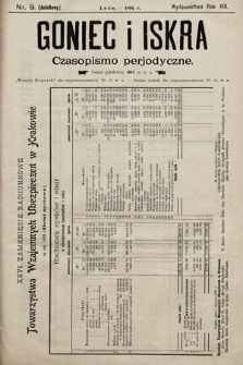 Goniec i Iskra : czasopismo perjodyczne. 1896, nr 9