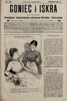 Goniec i Iskra : dziennik dla wszystkich : czasopismo humorystyczno-satyryczno-literackie, illustrowane. 1892, nr 23