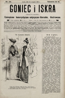 Goniec i Iskra : dziennik dla wszystkich : czasopismo humorystyczno-satyryczno-literackie, illustrowane. 1892, nr 24