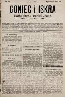 Goniec i Iskra : czasopismo perjodyczne. 1896, nr 15