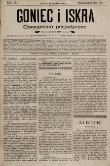 Goniec i Iskra : czasopismo perjodyczne. 1896, nr 18