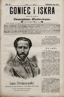 Goniec i Iskra : dziennik dla wszystkich : czasopismo illustrowane. 1894, nr 4
