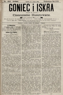 Goniec i Iskra : dziennik dla wszystkich : czasopismo illustrowane. 1895, nr 692