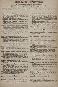 Poznański Dziennik Wojewódzki. 1950, skorowidz alfabetyczny
