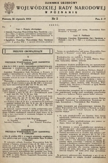Dziennik Urzędowy Wojewódzkiej Rady Narodowej w Poznaniu. 1953, nr 2