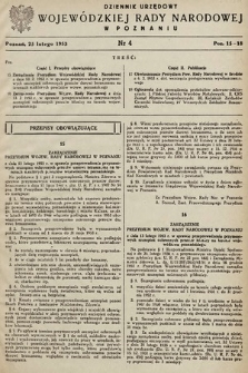 Dziennik Urzędowy Wojewódzkiej Rady Narodowej w Poznaniu. 1953, nr 4