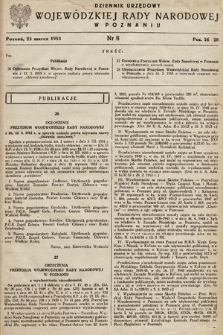Dziennik Urzędowy Wojewódzkiej Rady Narodowej w Poznaniu. 1953, nr 6