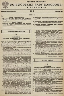 Dziennik Urzędowy Wojewódzkiej Rady Narodowej w Poznaniu. 1953, nr 9