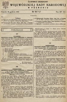 Dziennik Urzędowy Wojewódzkiej Rady Narodowej w Poznaniu. 1953, nr 24