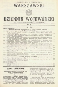 Warszawski Dziennik Wojewódzki : dla obszaru Województwa Warszawskiego. 1935, nr 2