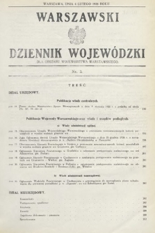 Warszawski Dziennik Wojewódzki : dla obszaru Województwa Warszawskiego. 1935, nr 3