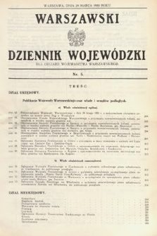 Warszawski Dziennik Wojewódzki : dla obszaru Województwa Warszawskiego. 1935, nr 5