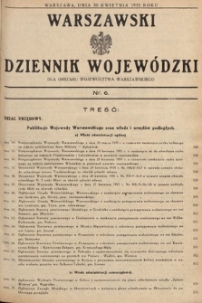 Warszawski Dziennik Wojewódzki : dla obszaru Województwa Warszawskiego. 1935, nr 6
