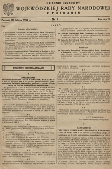 Dziennik Urzędowy Wojewódzkiej Rady Narodowej w Poznaniu. 1958, nr 2