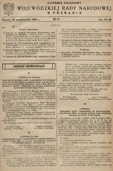 Dziennik Urzędowy Wojewódzkiej Rady Narodowej w Poznaniu. 1958, nr 8