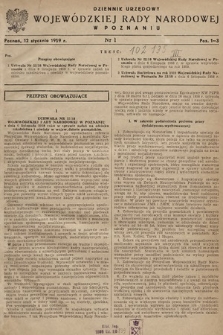 Dziennik Urzędowy Wojewódzkiej Rady Narodowej w Poznaniu. 1959, nr 1