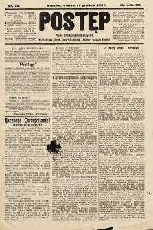 Postęp : pismo chrześcijańsko-socyalne. 1907, nr 73