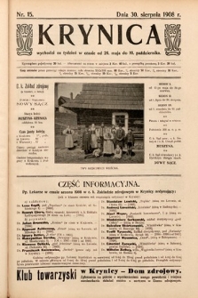 Krynica. 1908, nr 15