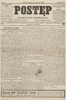 Postęp : organ polskich związków chrześcijańsko-socyalnych. 1909, nr 4