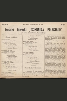 Dodatek Literacki „Dziennika Polskiego”. 1894, nr 21