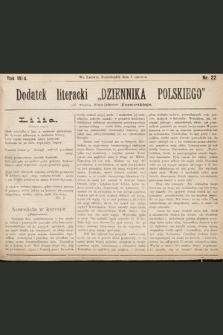 Dodatek Literacki „Dziennika Polskiego”. 1894, nr 22