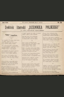 Dodatek Literacki „Dziennika Polskiego”. 1894, nr 23
