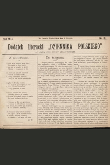 Dodatek Literacki „Dziennika Polskiego”. 1894, nr 31