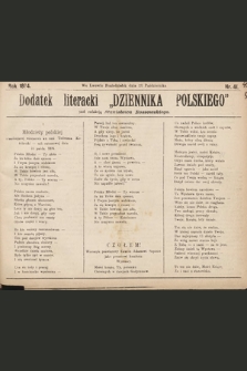 Dodatek Literacki „Dziennika Polskiego”. 1894, nr 42