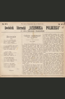 Dodatek Literacki „Dziennika Polskiego”. 1894, nr 43