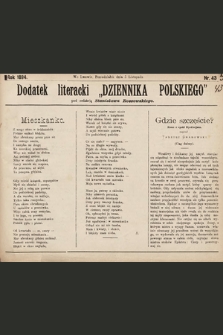 Dodatek Literacki „Dziennika Polskiego”. 1894, nr 44