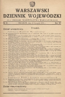 Warszawski Dziennik Wojewódzki : dla obszaru Województwa Warszawskiego. 1948, nr 21