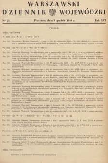 Warszawski Dziennik Wojewódzki. 1949, nr 23