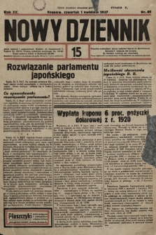 Nowy Dziennik. 1937, nr 89