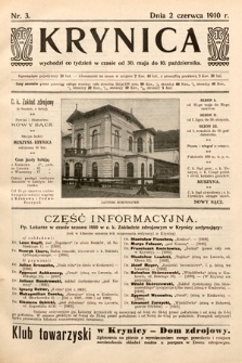 Krynica. 1910, nr 3