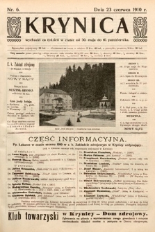 Krynica. 1910, nr 6
