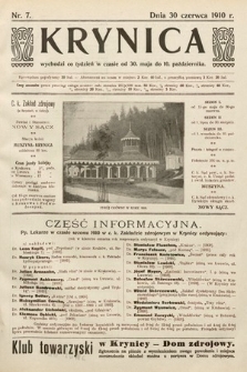Krynica. 1910, nr 7