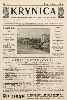 Krynica. 1910, nr 9