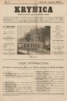 Krynica. 1903, nr 7