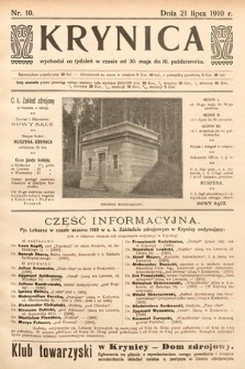 Krynica. 1910, nr 10