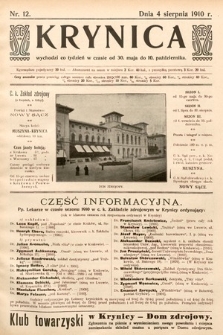 Krynica. 1910, nr 12